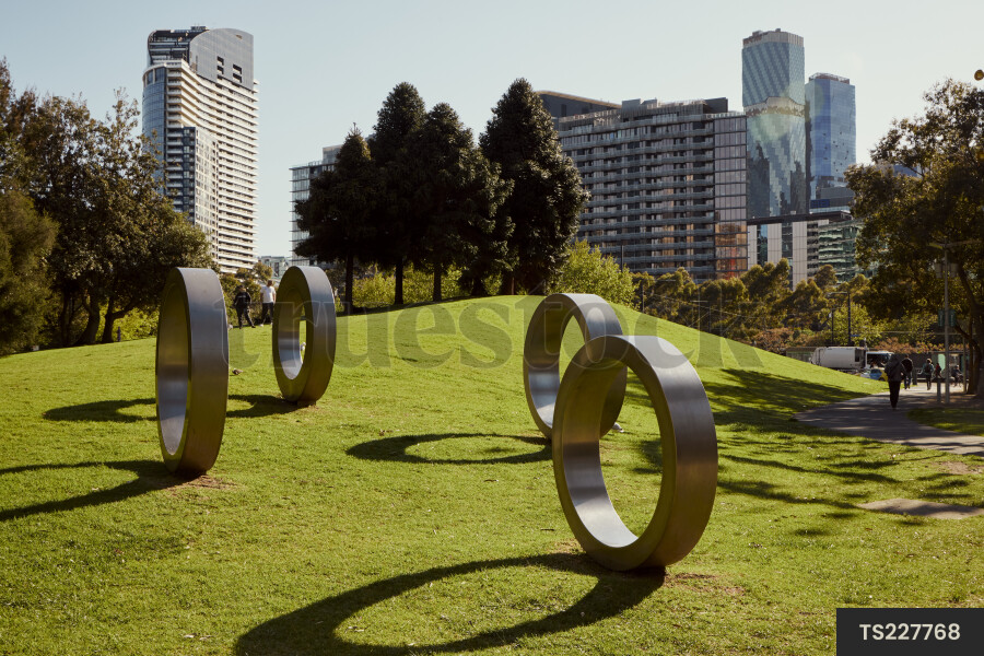 Sculptures in Docklands Park, Melbourne