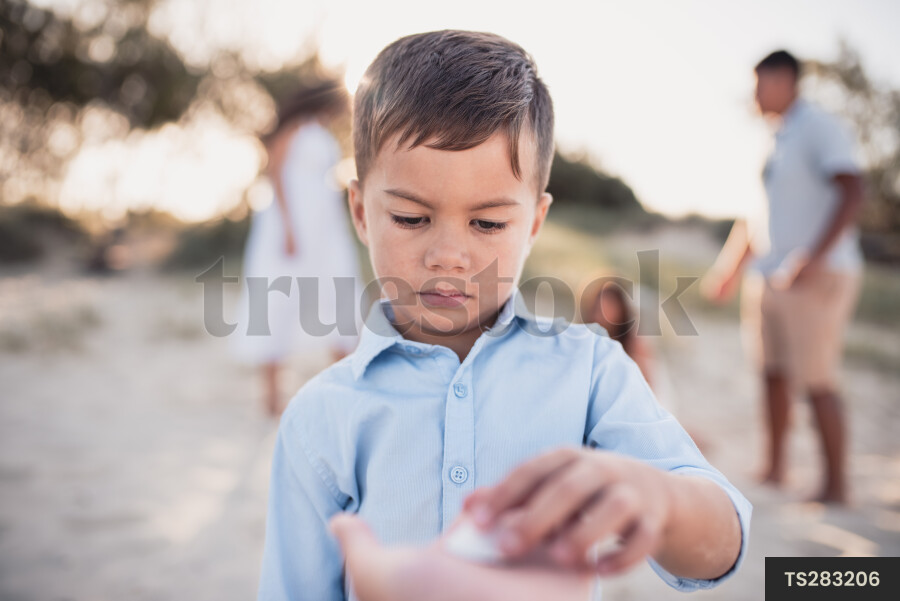Young boy at the beach