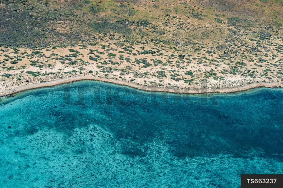 Aerial view of Cape Range National Park