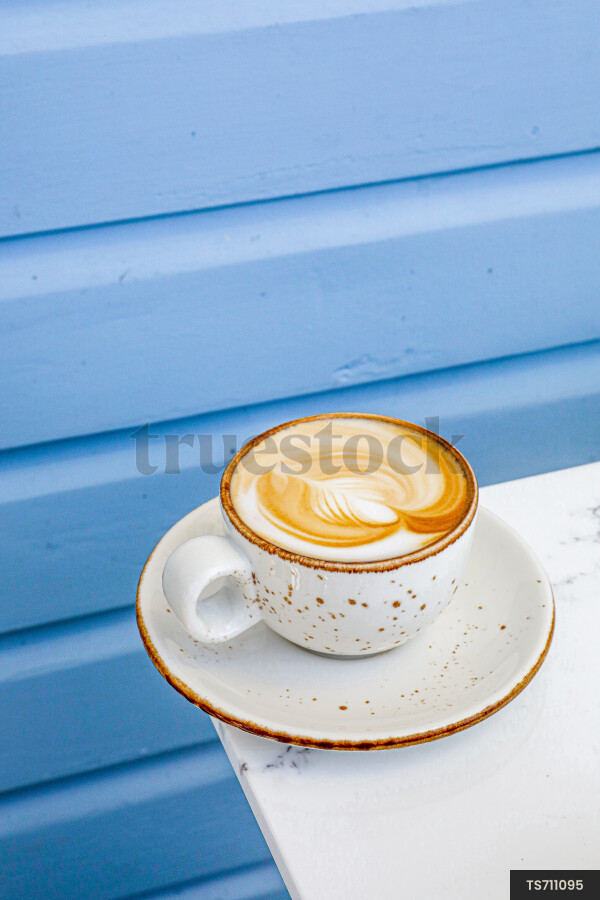 Coffee on cafe table
